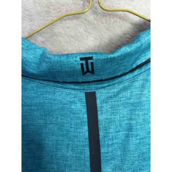 Nike Men's‎ XL Tiger Woods Polo Shirt Gray Blue TW Velocity Glow Stripe - Picture 8 of 8